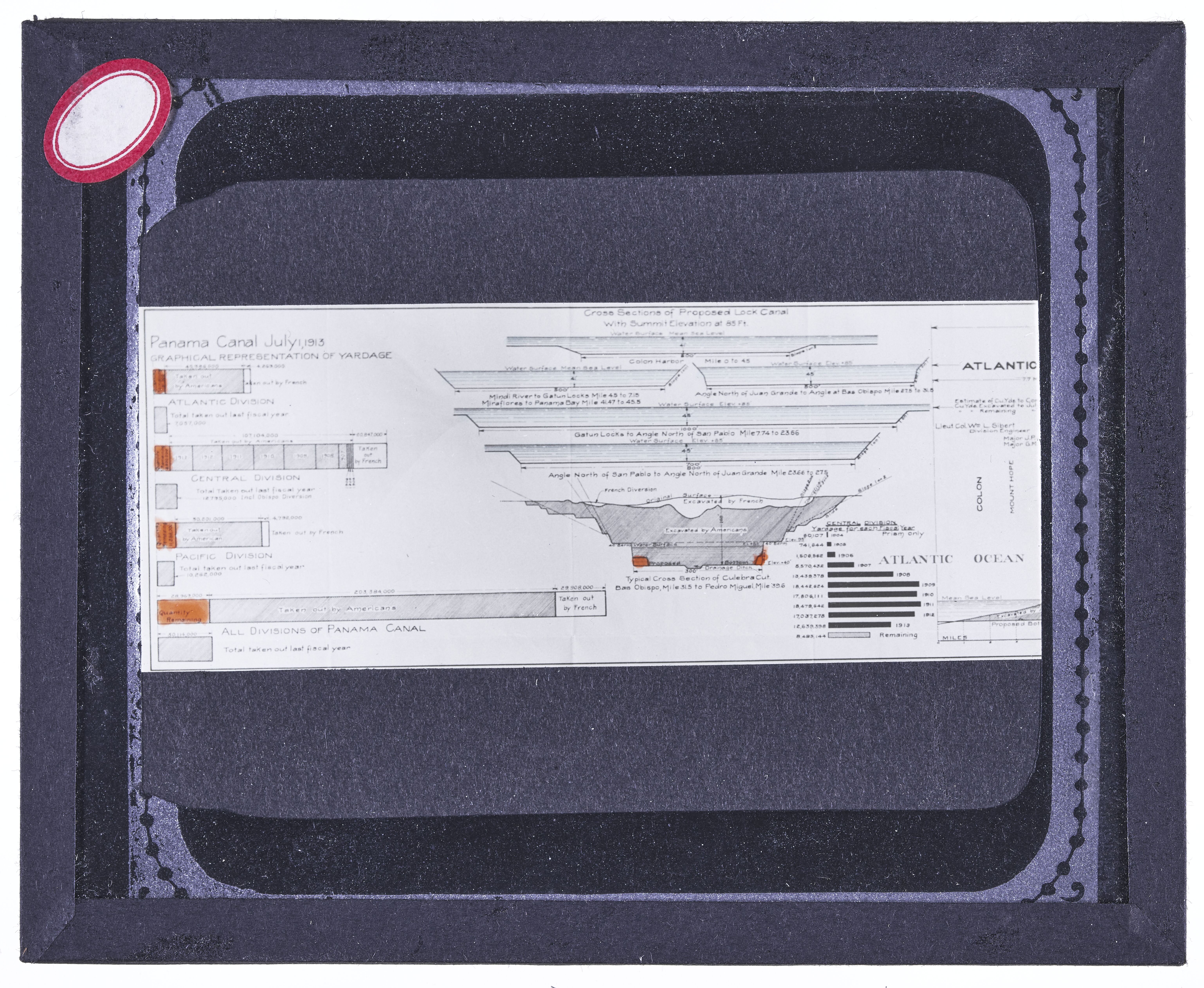 Graphical representation of yardage, Panama Canal, July 1, 1913