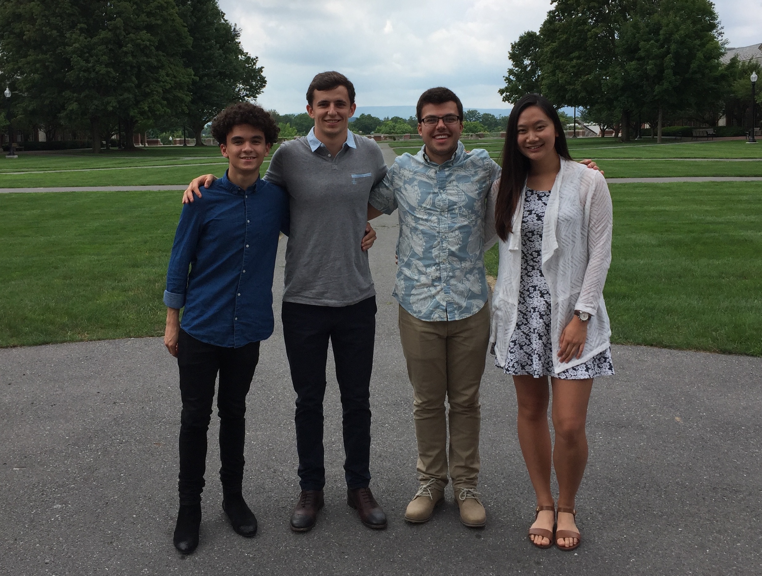 DSSRF 2017 cohort: Justin, Rennie, Tyler, Minglu