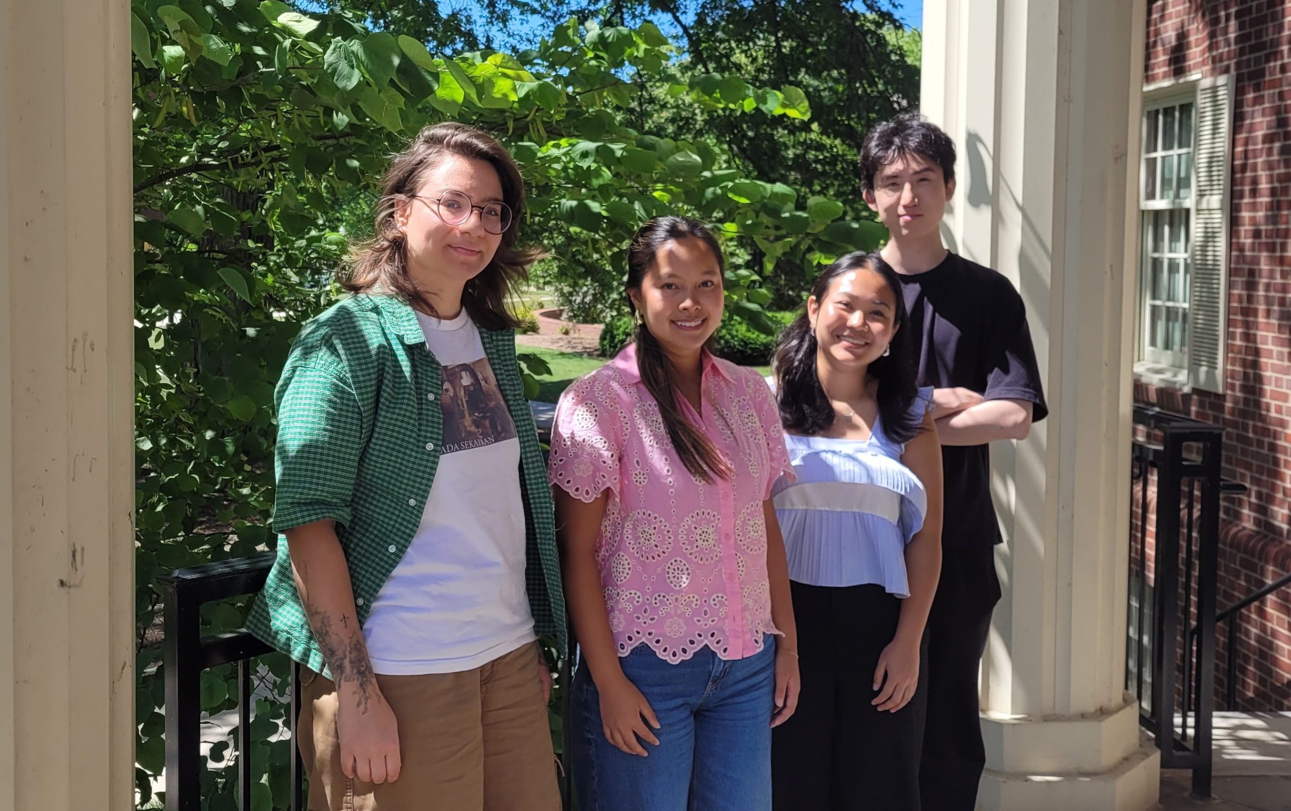 The DSSRF 2026 Cohort. From left to right: Yara Polusmak, Elizabeth Farland, Vuochnea Taing, and Andrew Yu