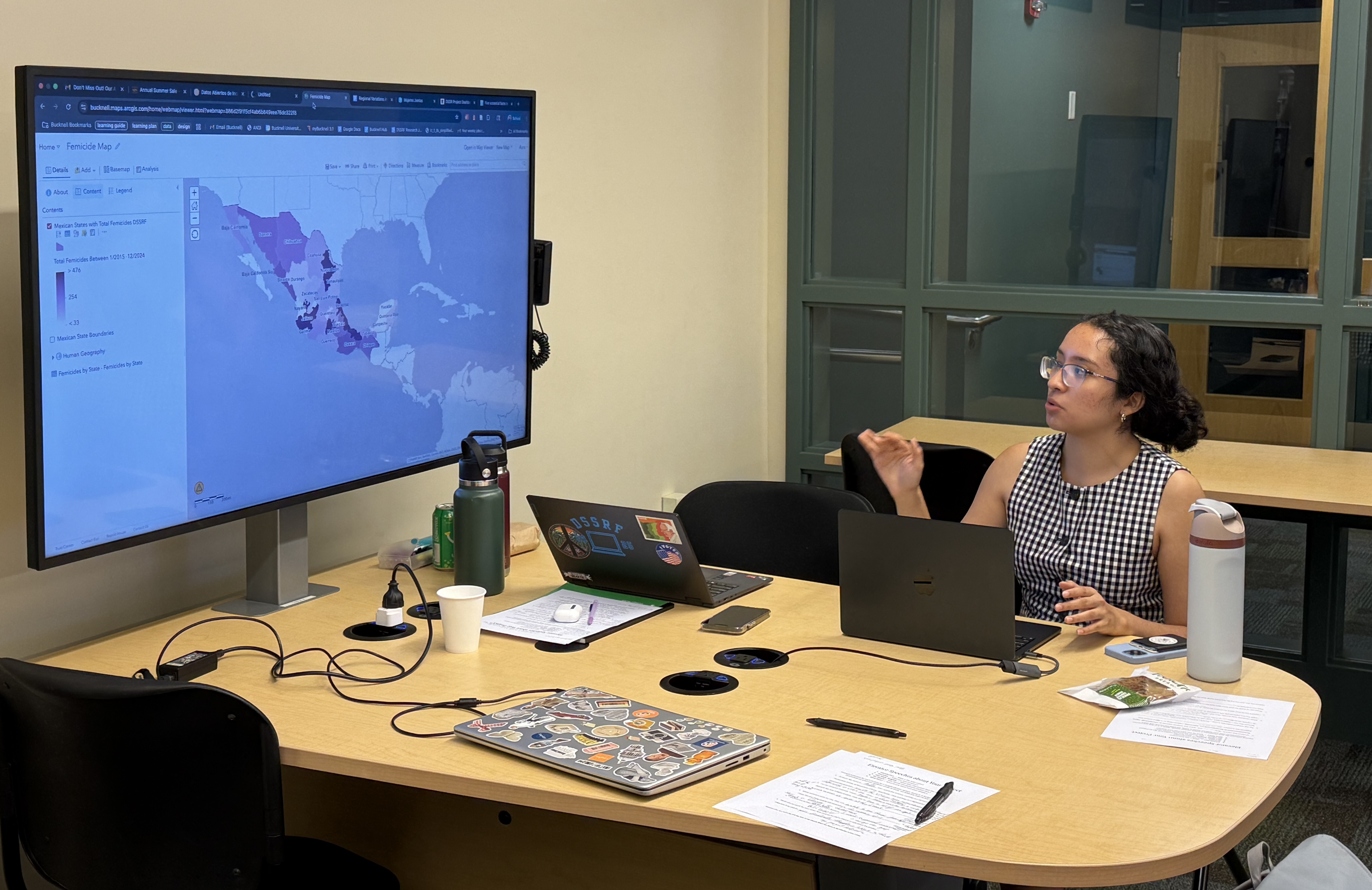 Aura sharing a GIS map, DSSRF 2025