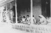 Gandhi eating with coresidents